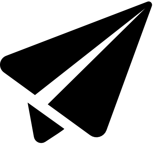 Black Paper Airplane Icon