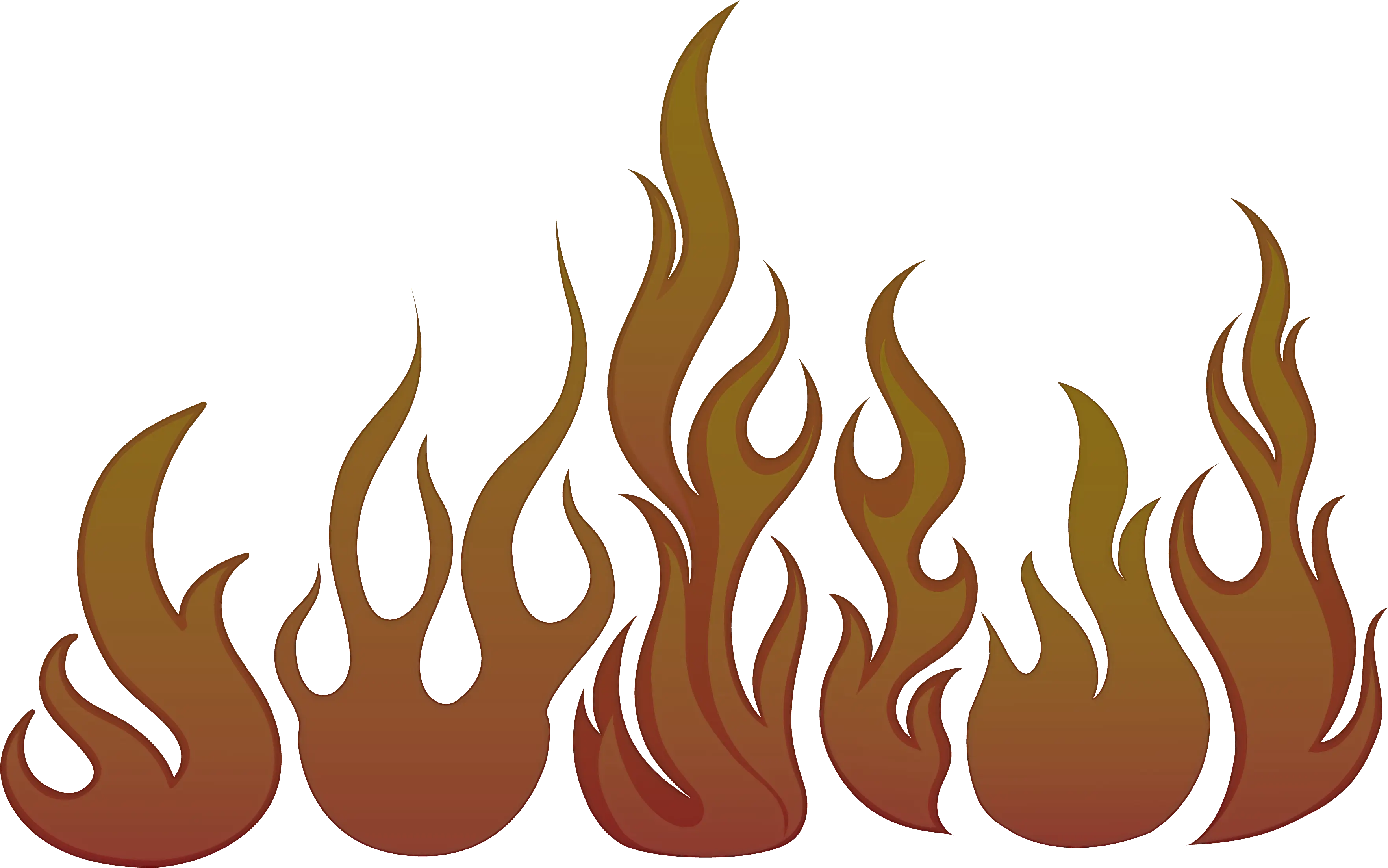 Brownish Flame Shapes Illustration