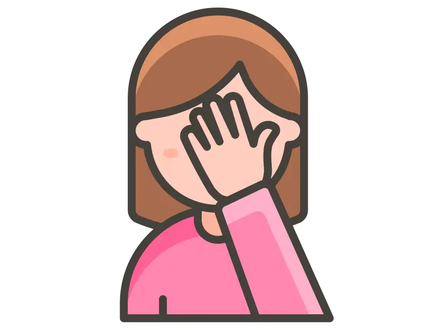 Facepalm Cartoon of a Girl