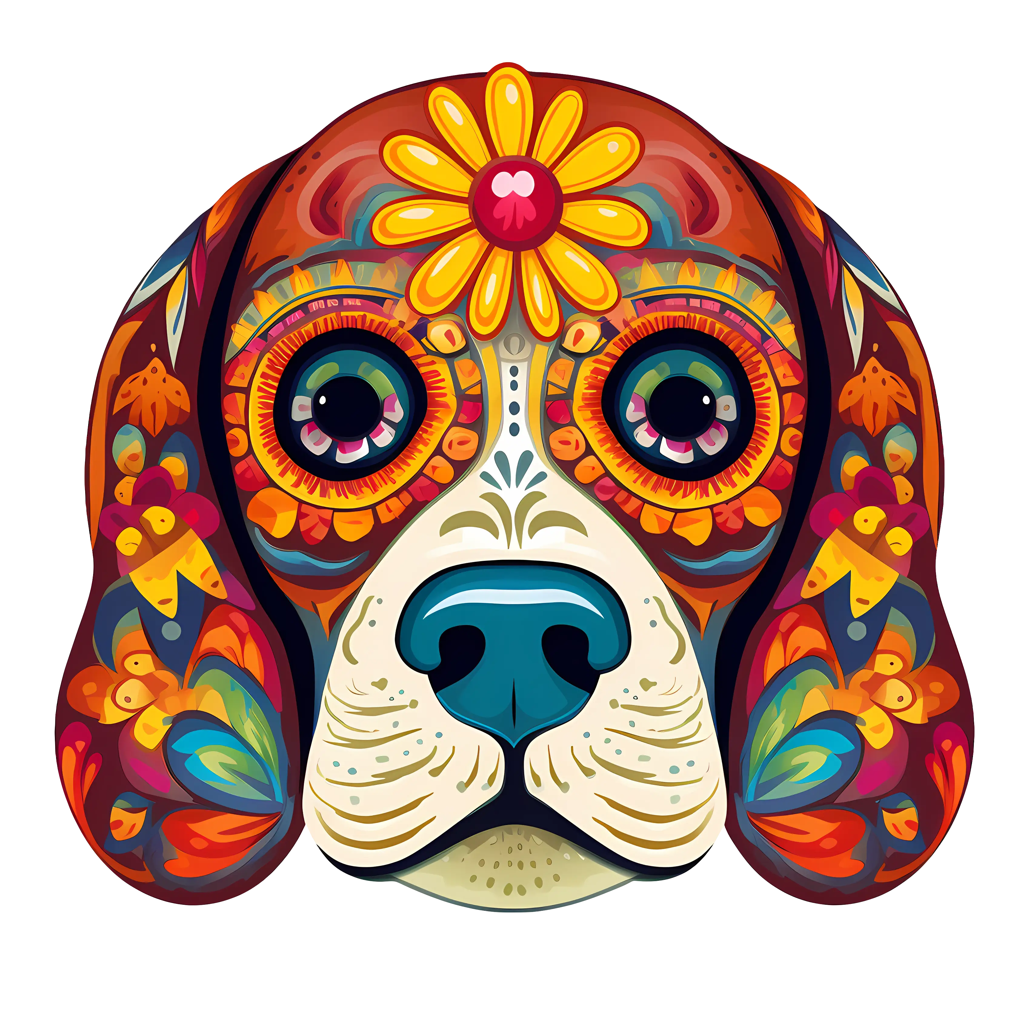 Colorful Artistic Dog