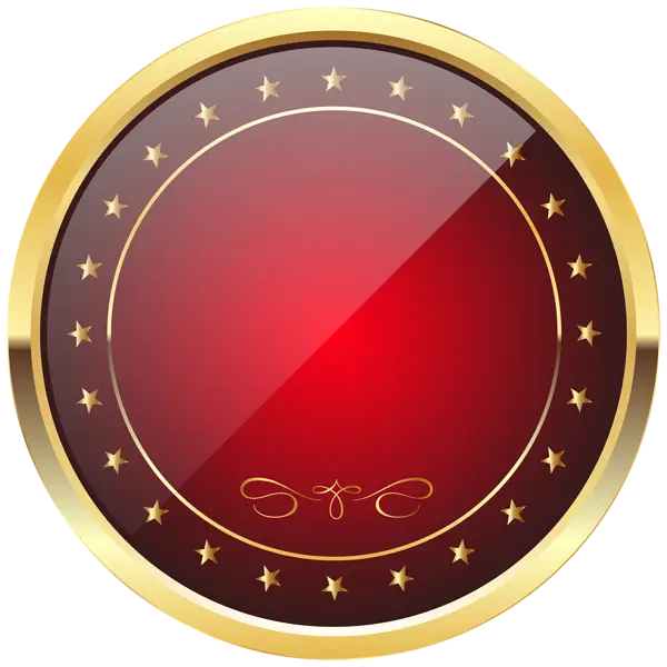 Elegant Red Seal with Gold Stars