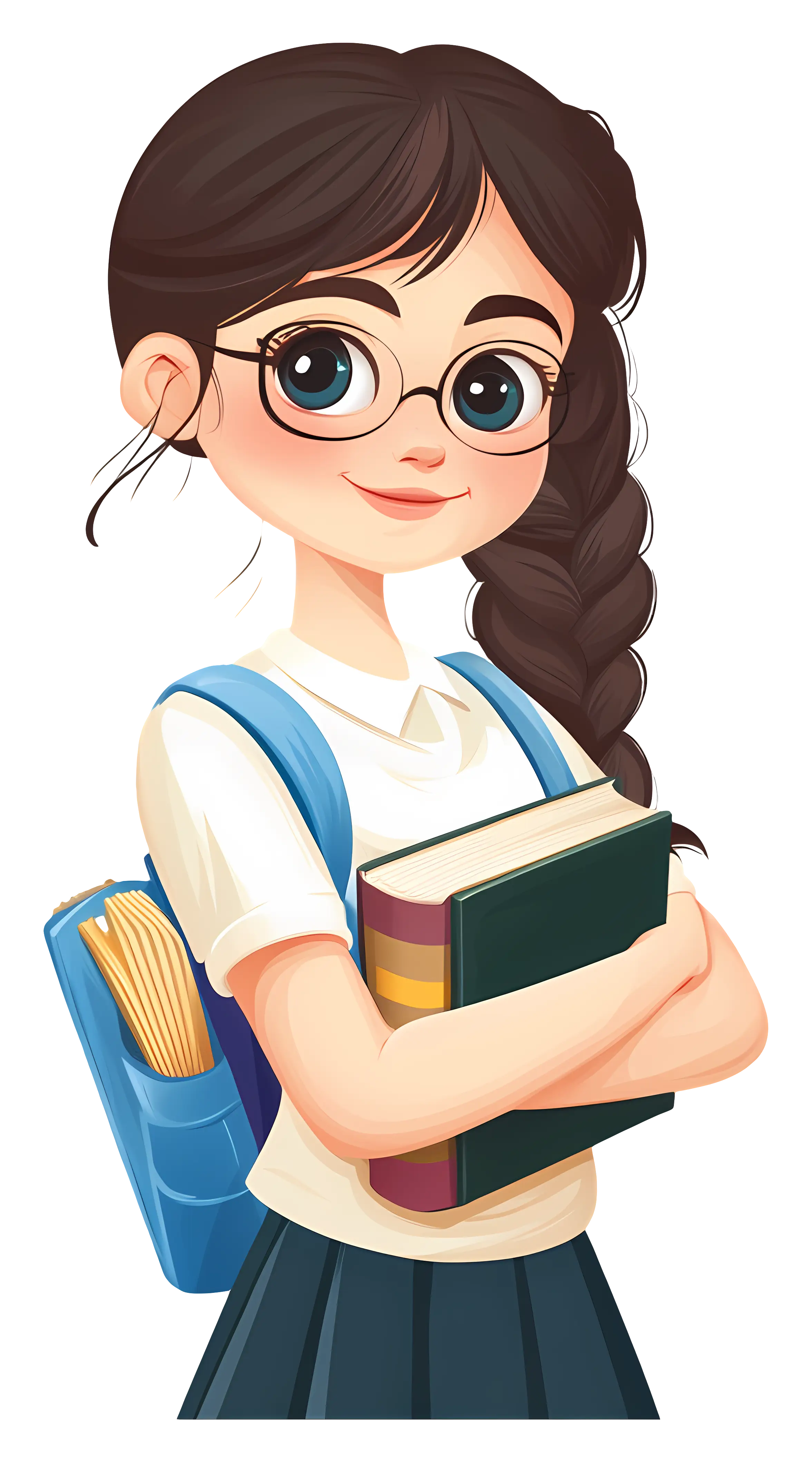 Student Girl with Books
