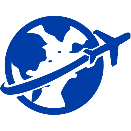 Airplane and Globe Travel Icon