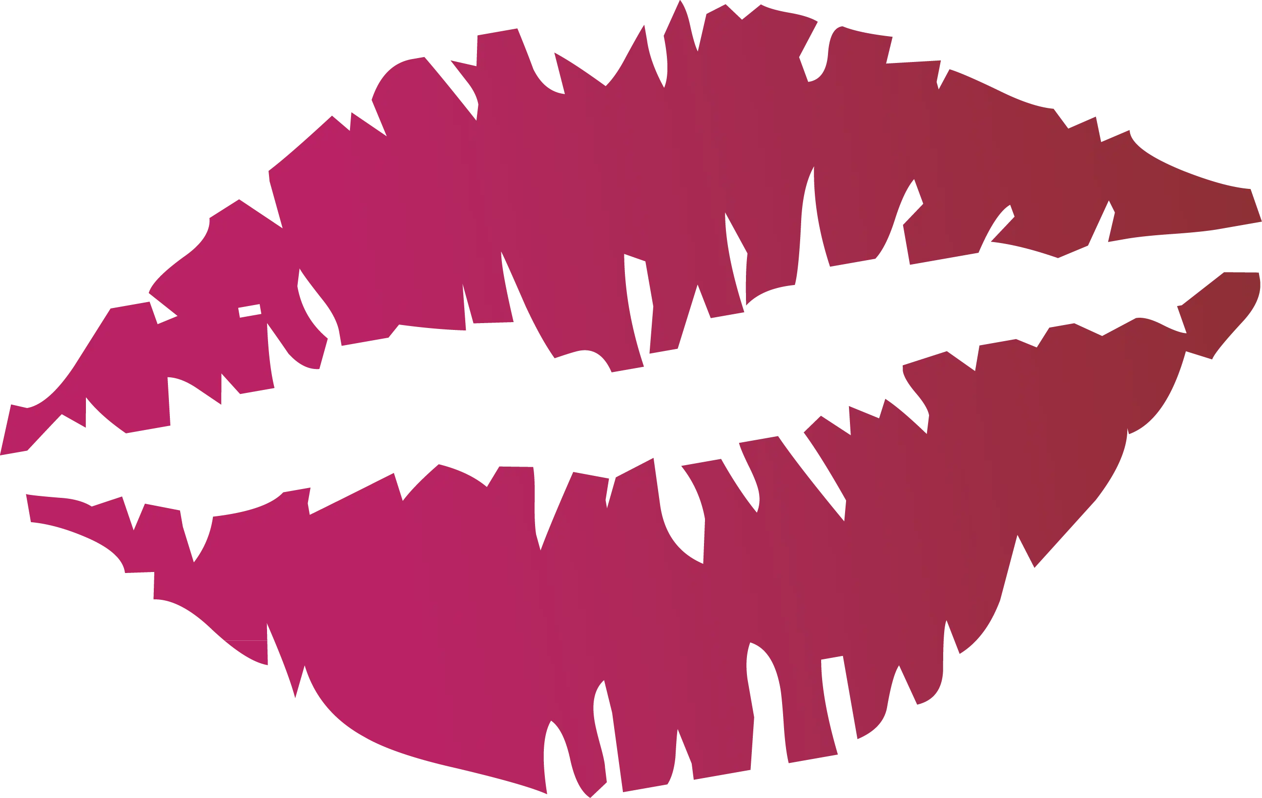Pink Lips Imprint Representing a Kiss
