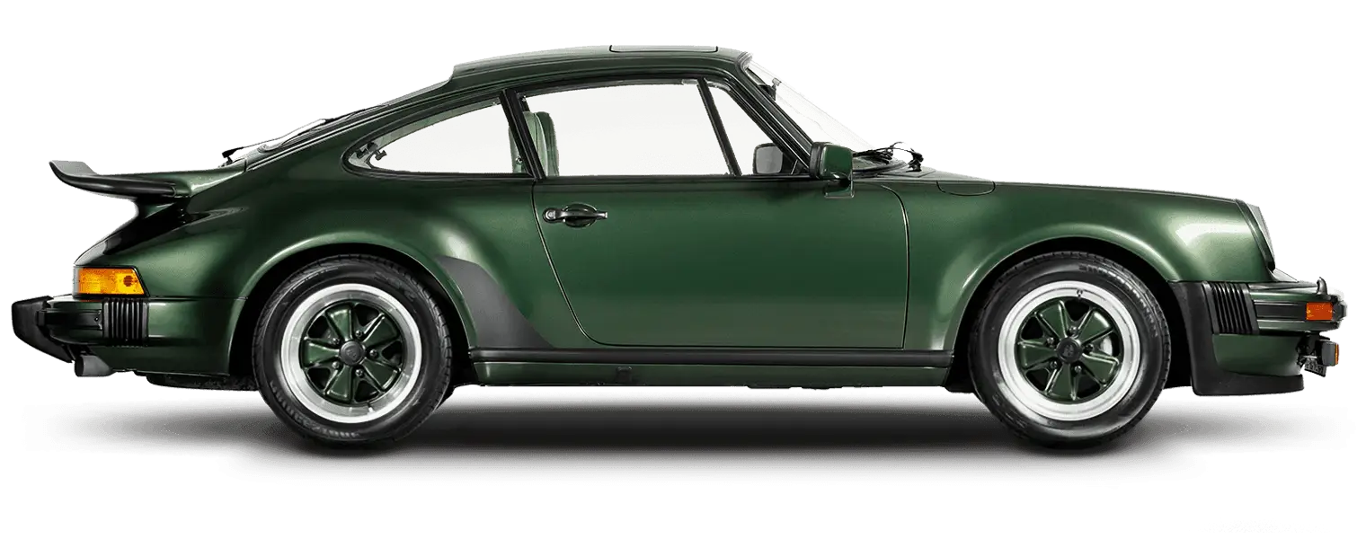 Green Vintage Sports Car Side View