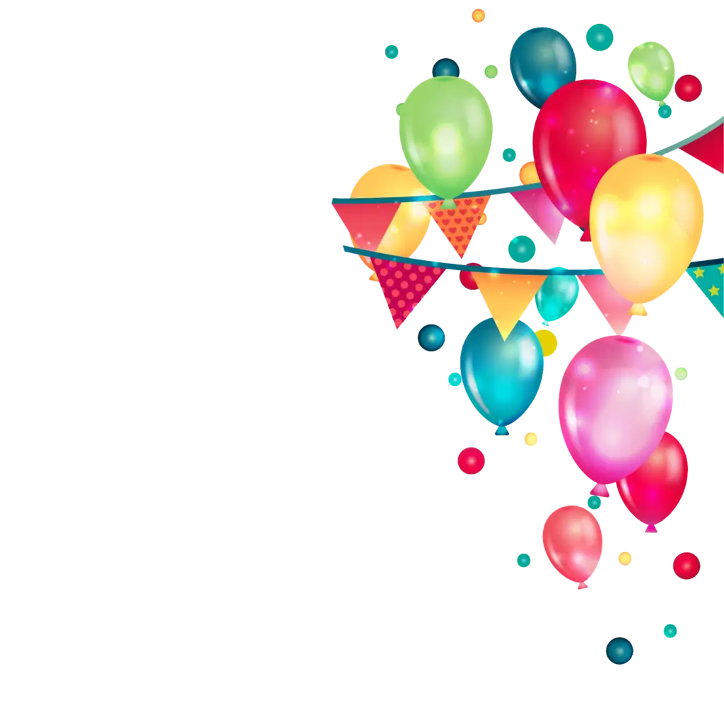 Colorful Balloons and Decorative Bunting