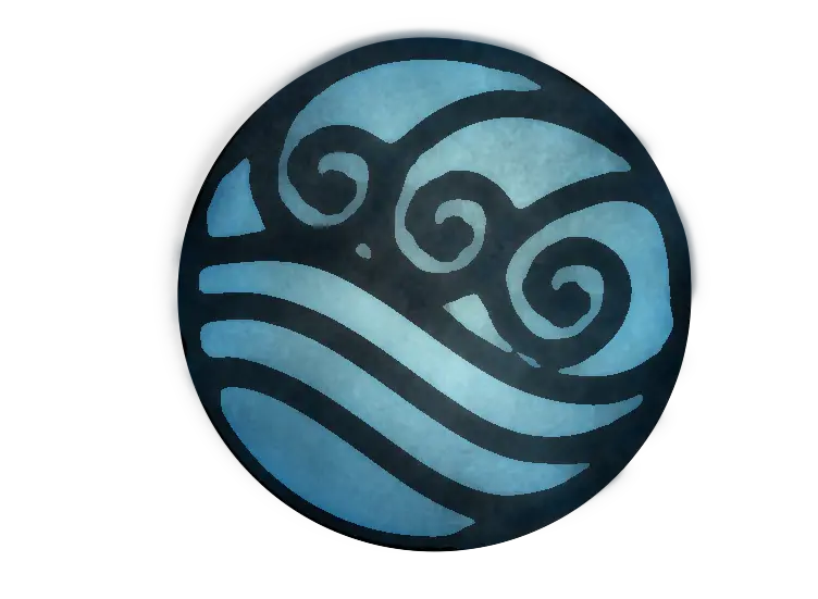 Blue Water Element Symbol Illustration