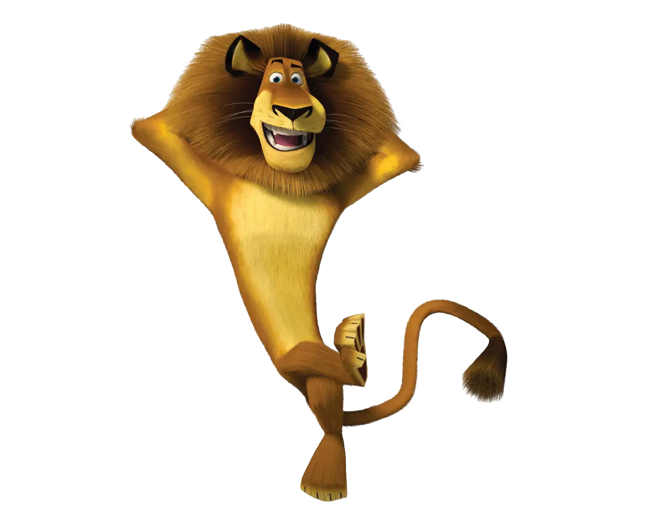 Dancing Cartoon Lion Character