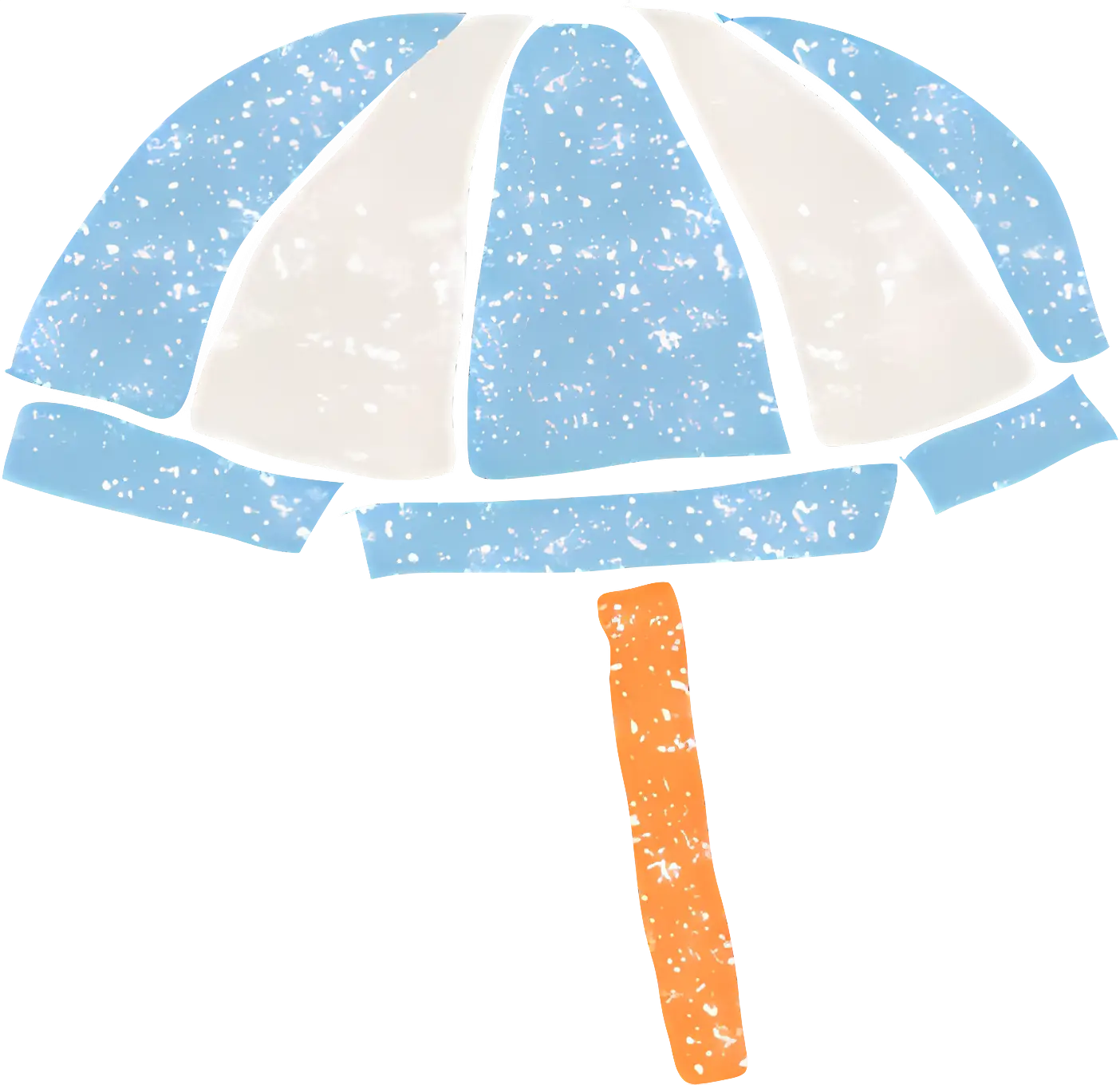 Blue and White Beach Umbrella