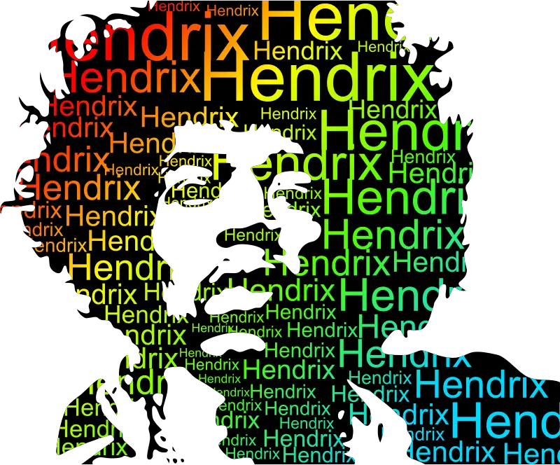 Colorful Hendrix Silhouette