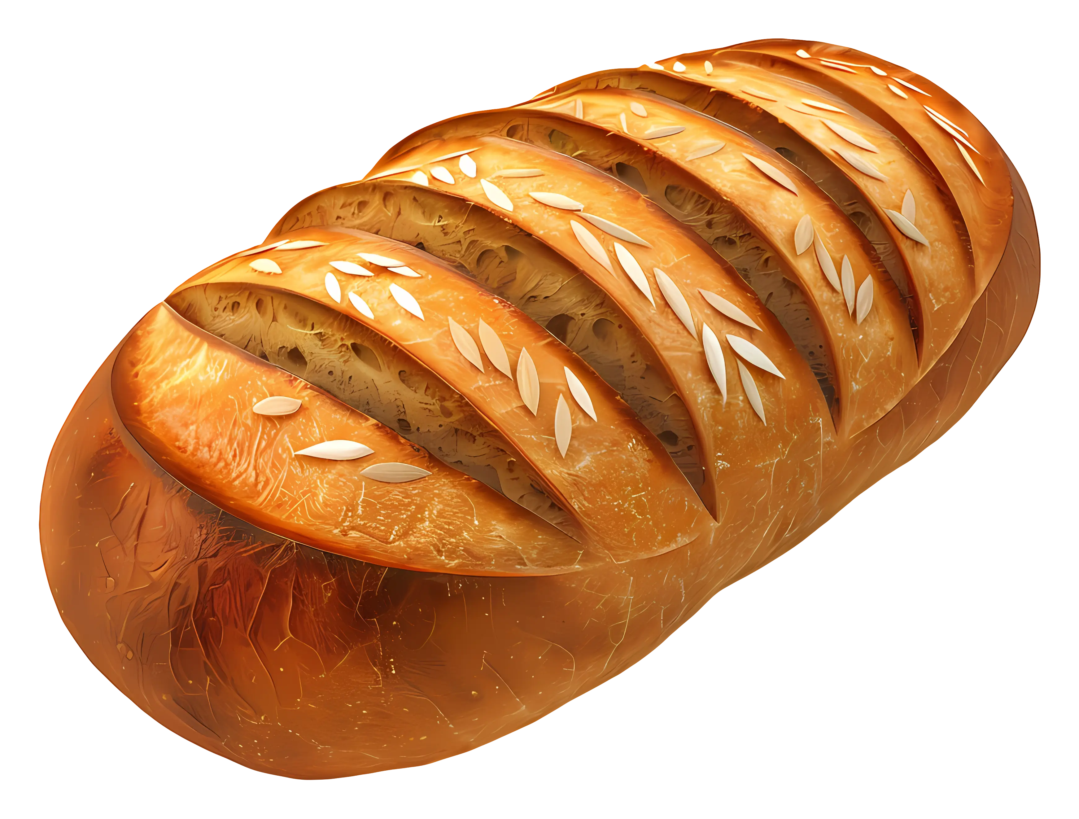 Freshly Sliced Bread Loaf