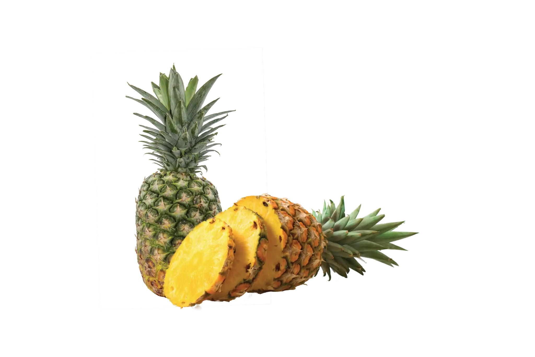 Fresh Sliced Pineapple with Whole Fruit