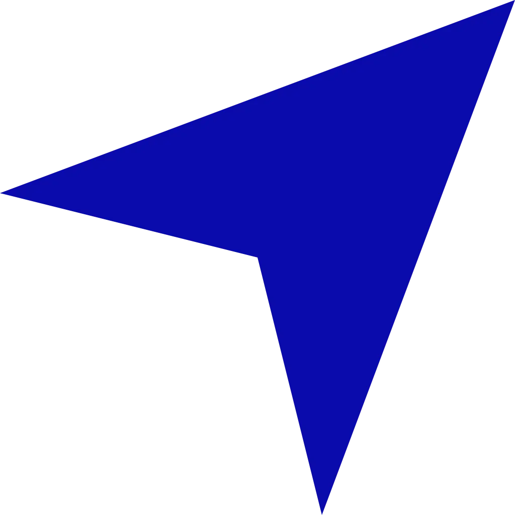 Blue Navigation Arrow Icon
