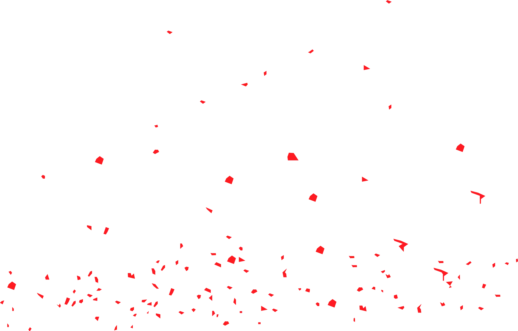 Red Confetti Particles for Celebration