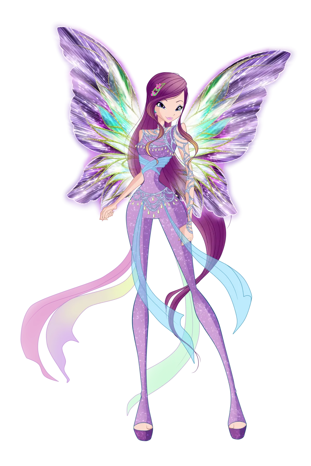 Colorful Winged Fairy Character