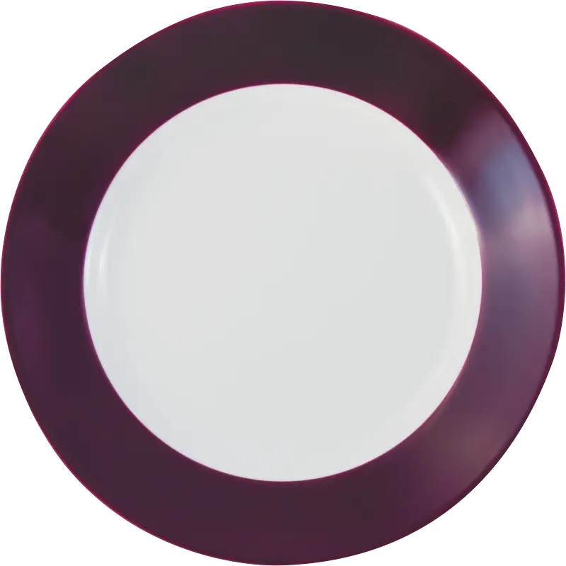 Purple Rim Ceramic Plate