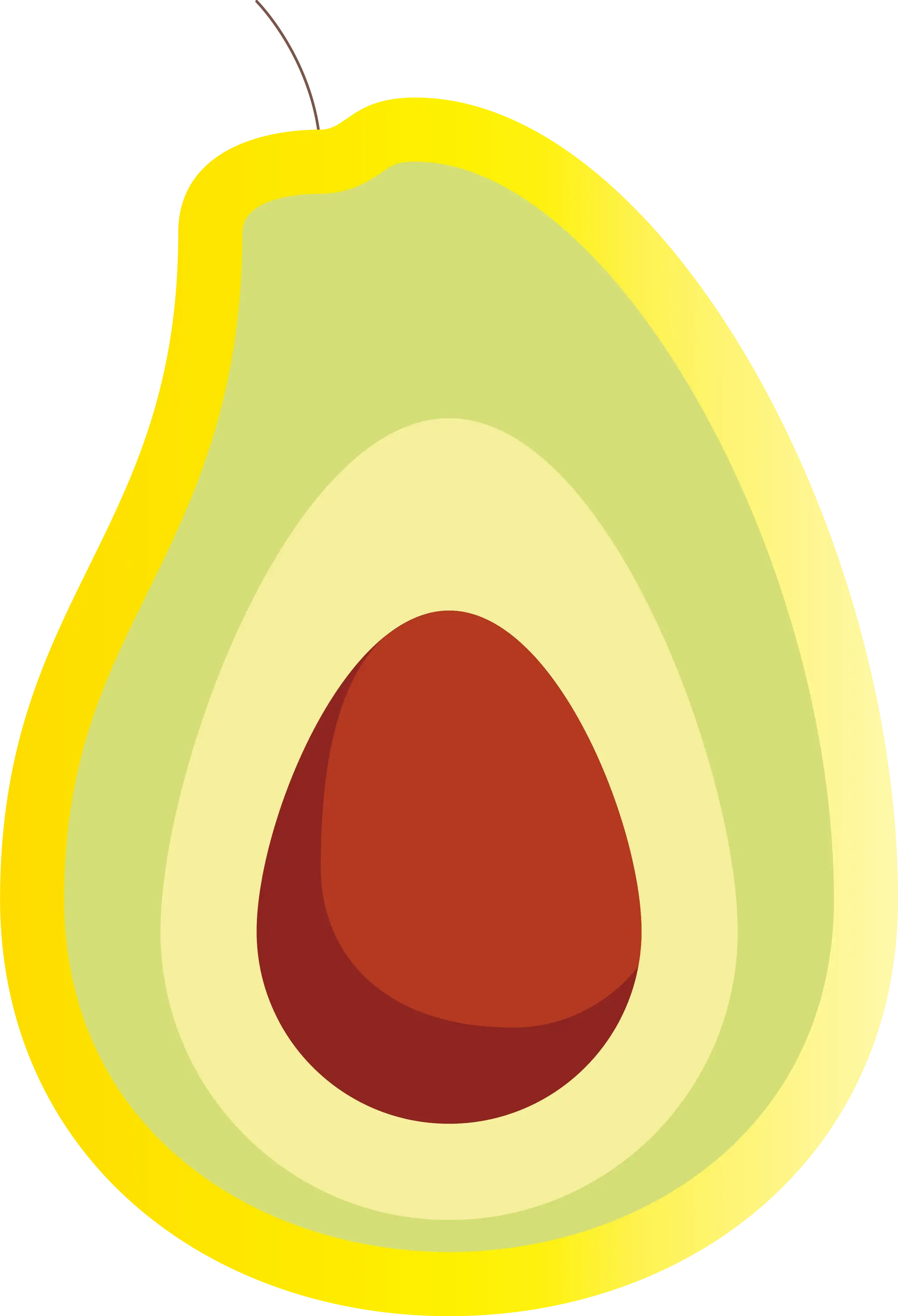 Sliced Avocado with Seed