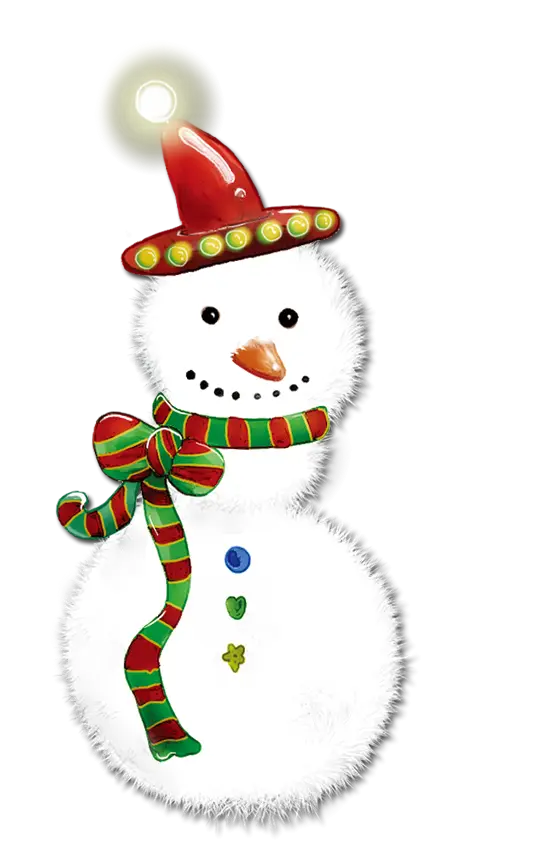 Snowman with Red Hat and Scarf for Christmas DÃ©cor