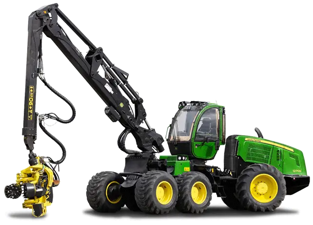 Green Forestry Machine for Tree Harvesting