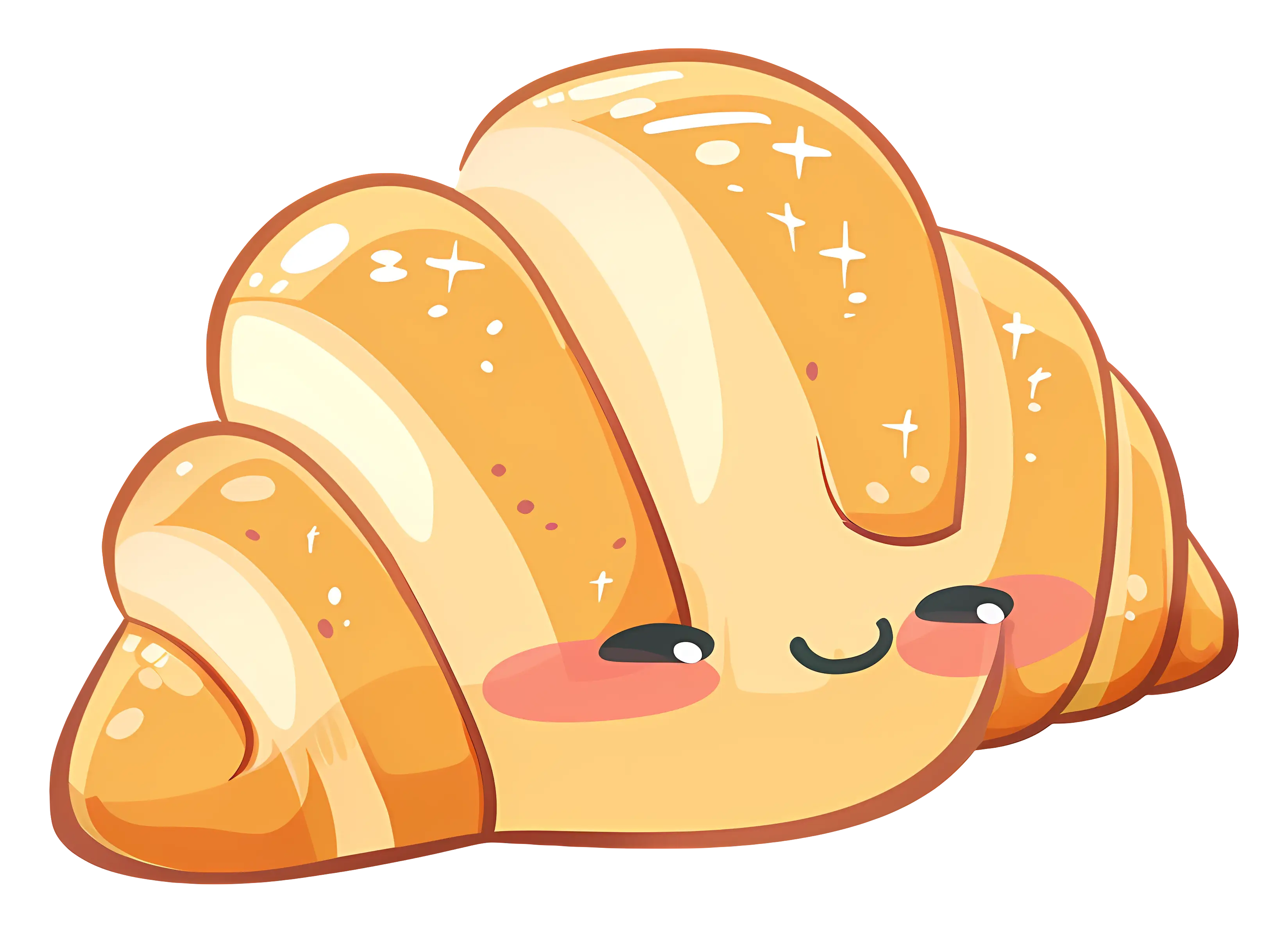 Cute Cartoon Croissant