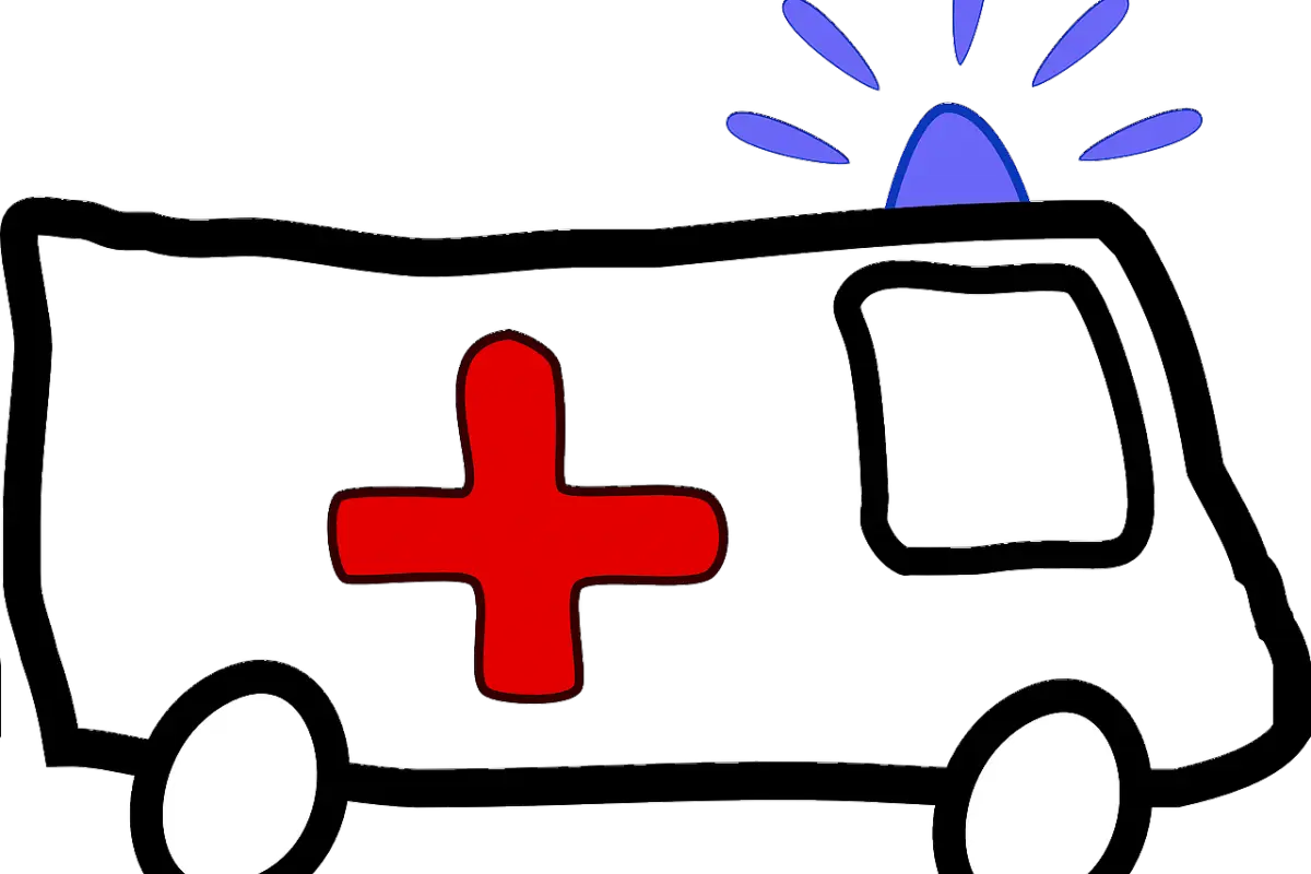 Cartoon Style Ambulance Illustration