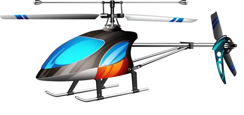 Colorful Toy Helicopter Illustration