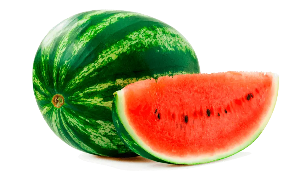Whole Watermelon and Juicy Slice