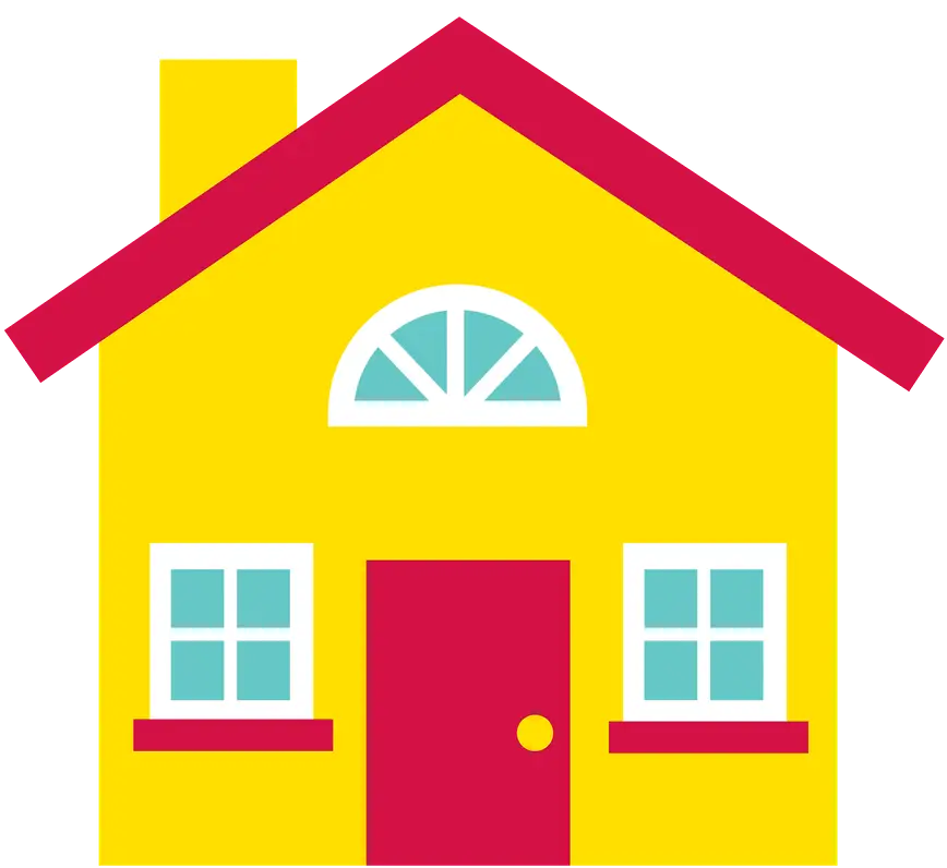 Cheerful Yellow Cartoon House
