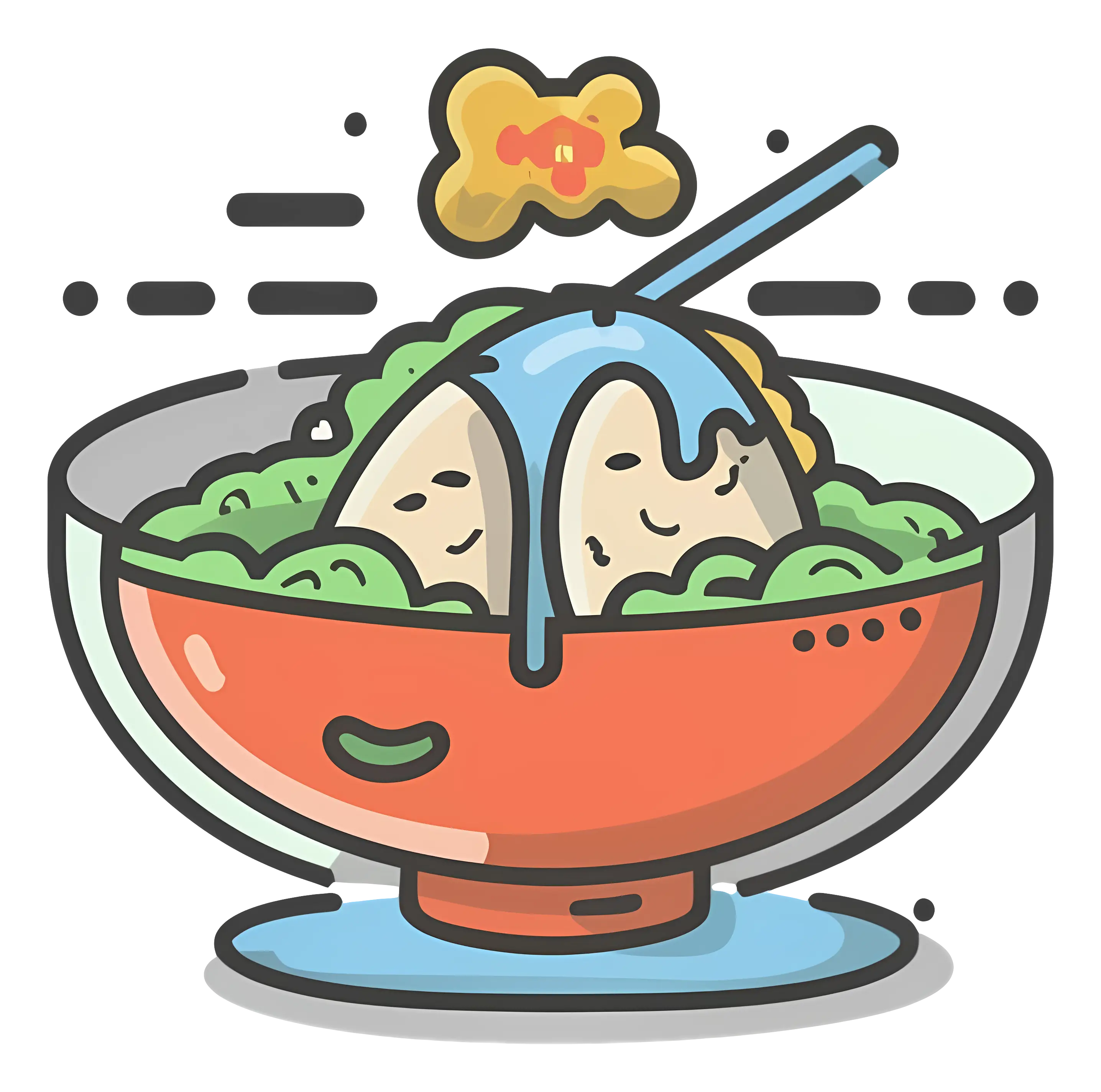 Bowl of Soup with Noodles
