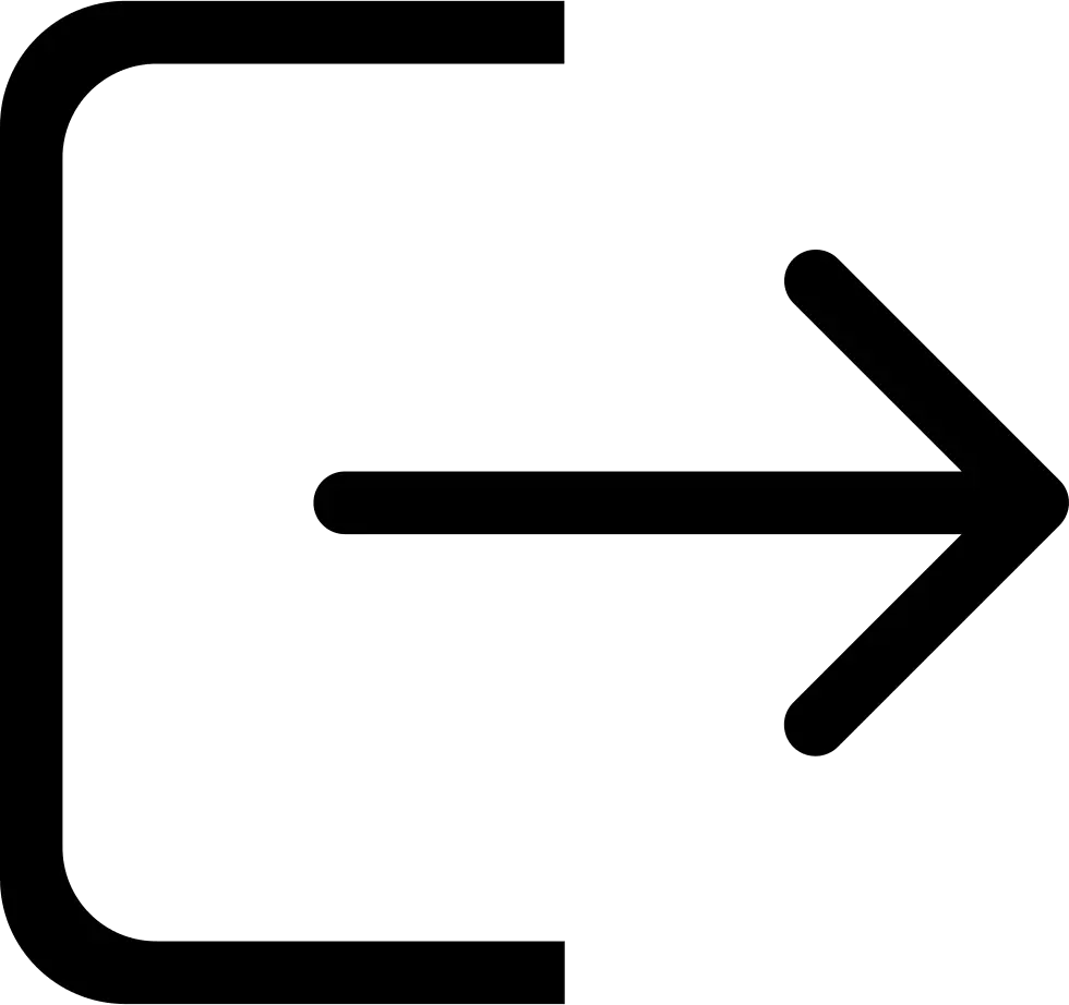 Black Right Arrow with Box