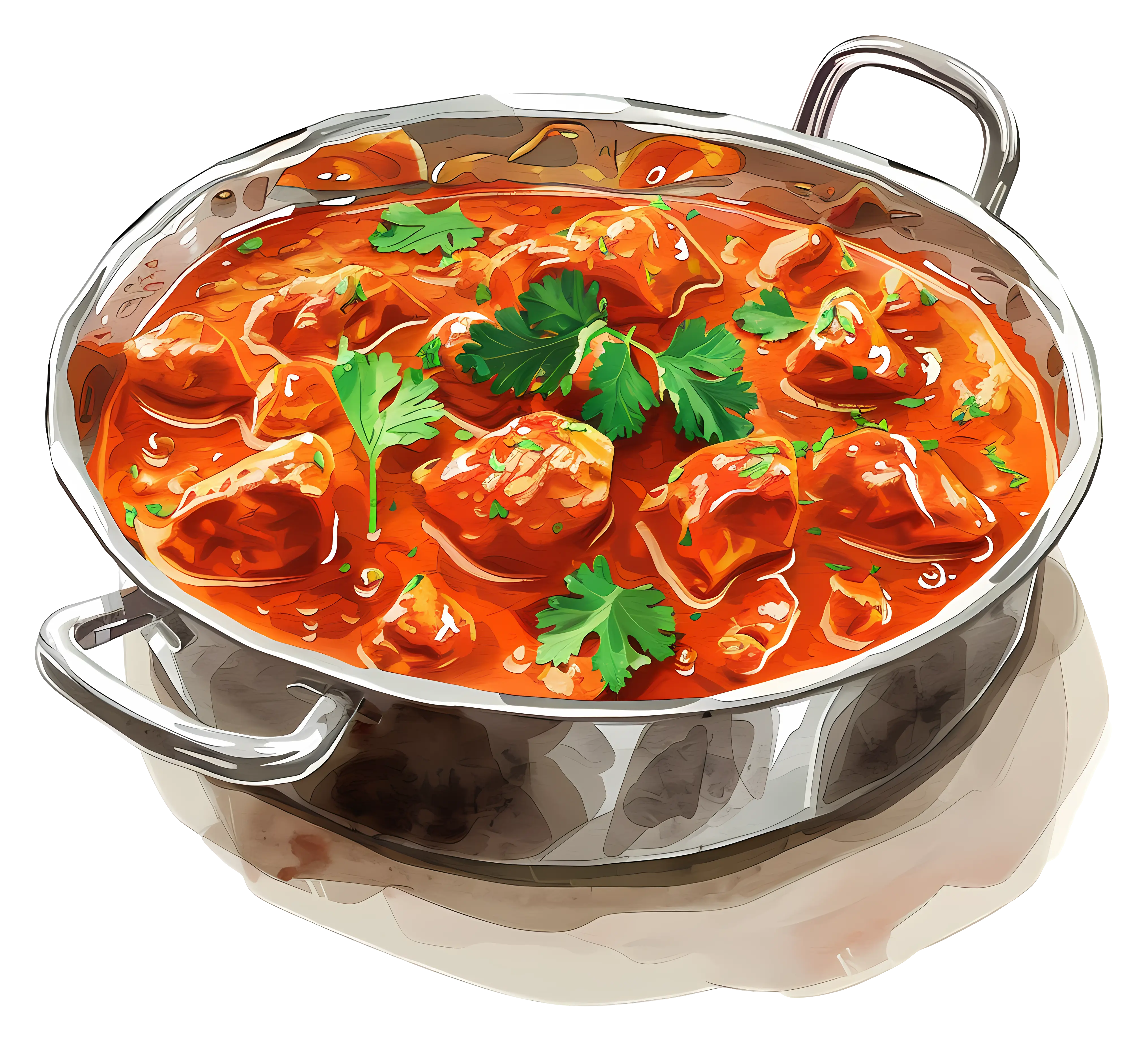 Spicy Curry with Cilantro Garnish