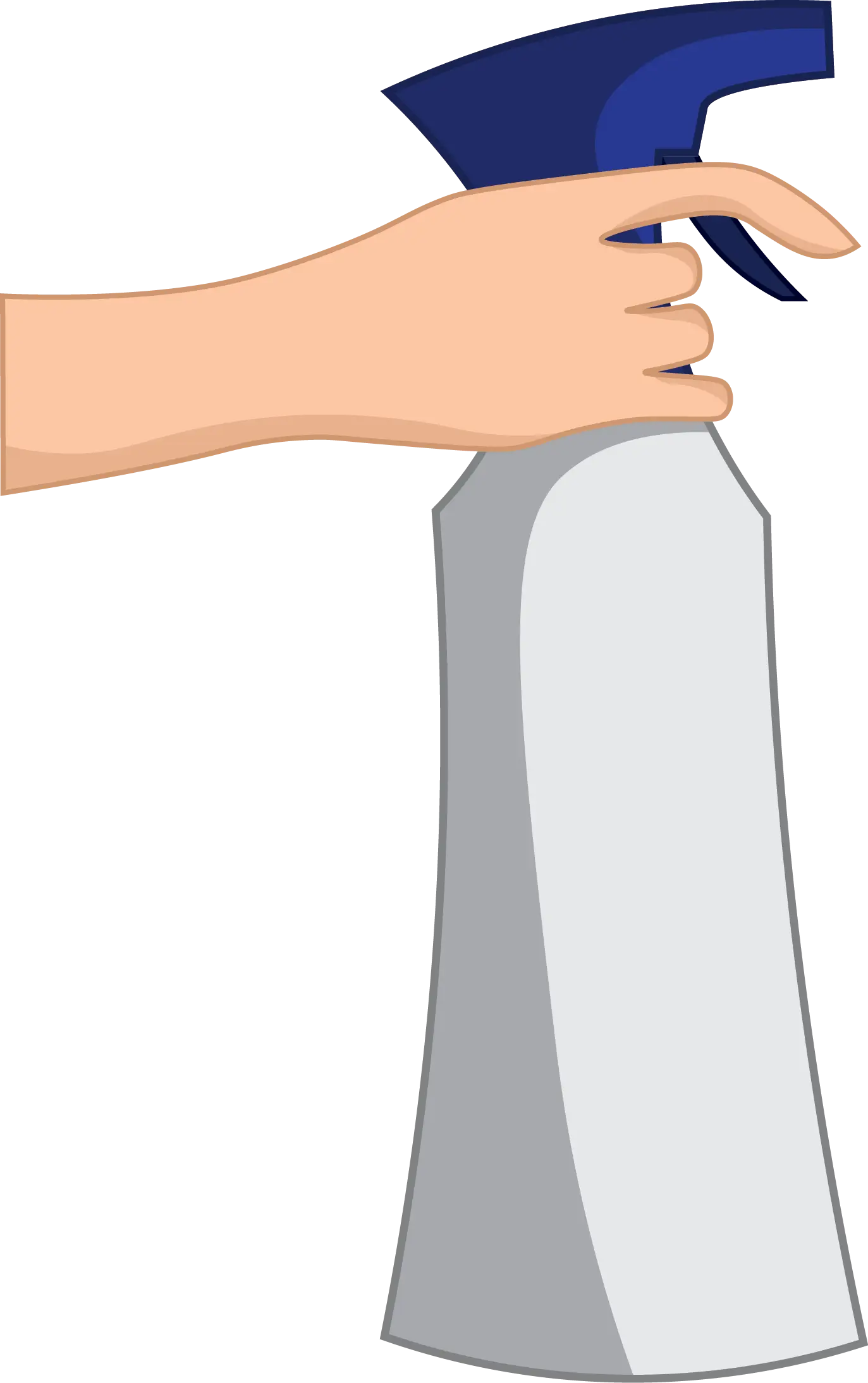 Hand Holding Spray Bottle