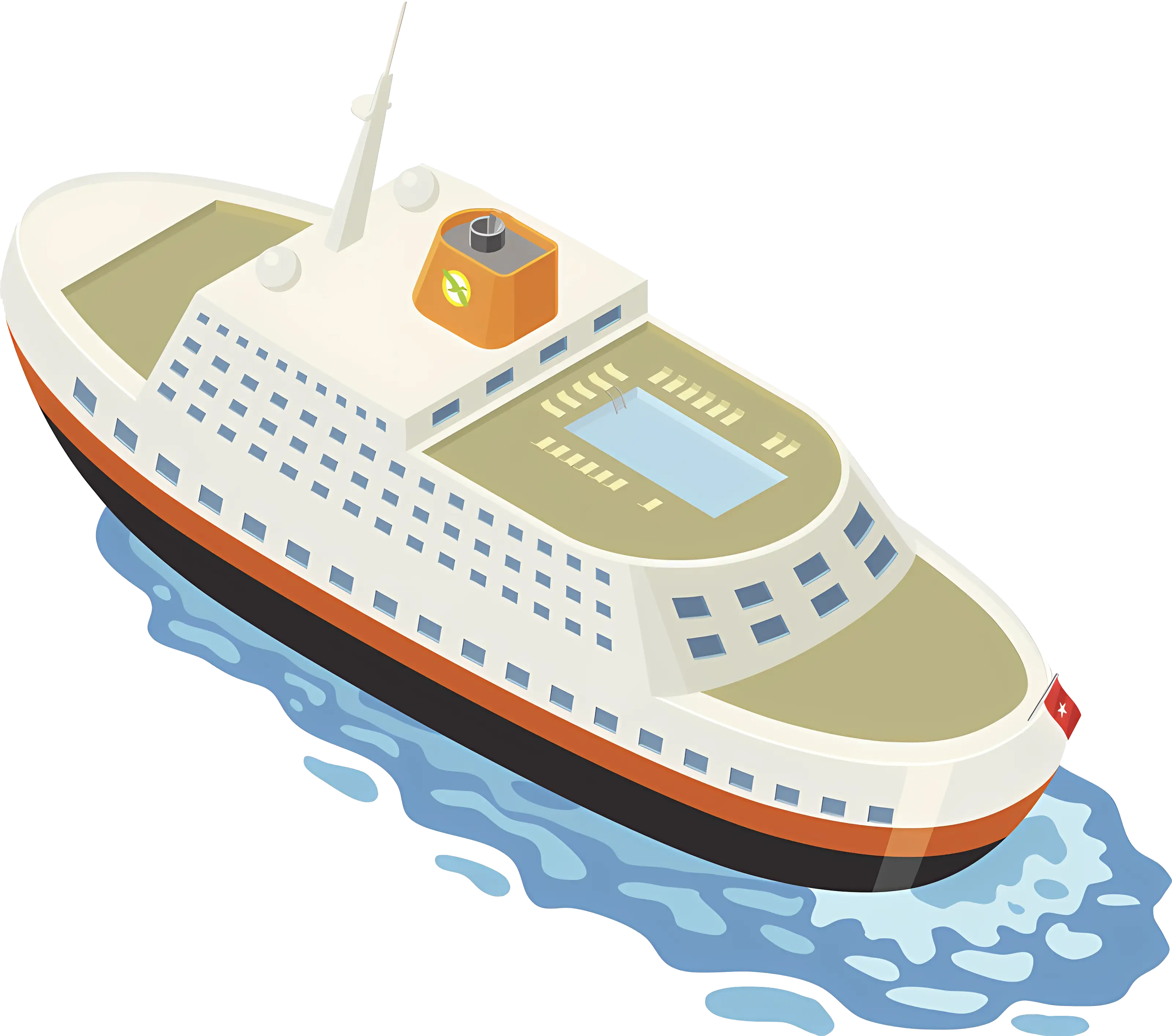 Passenger Cruise Ship Illustration