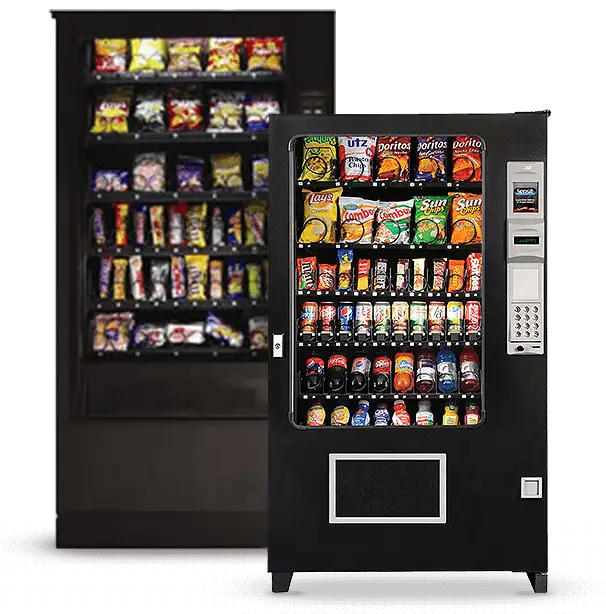 Modern Vending Machine with Snacks and Drinks