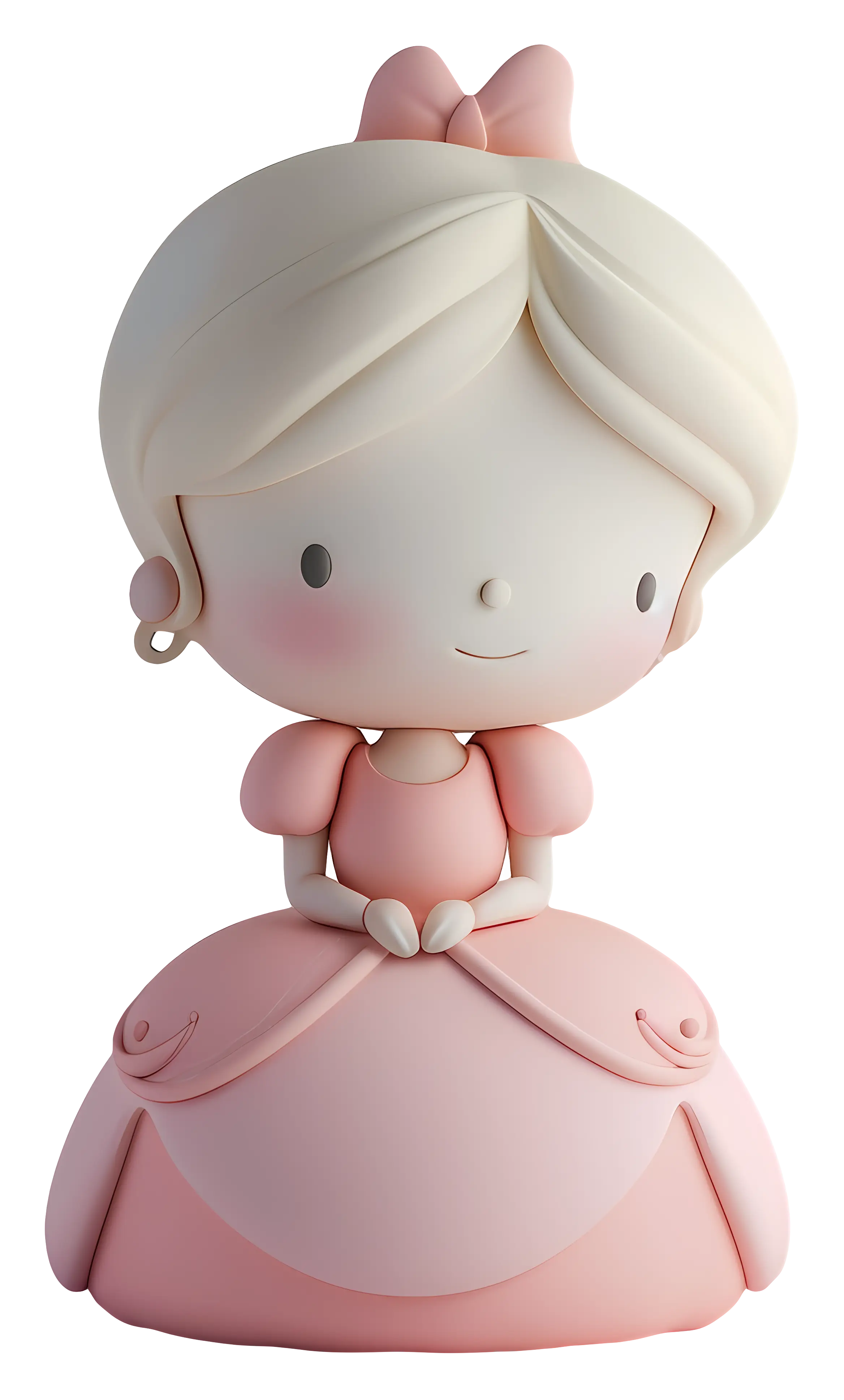 Cute Princess Figure in Pastel Colors