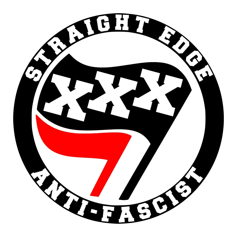 Straight Edge Anti-Fascist Symbol