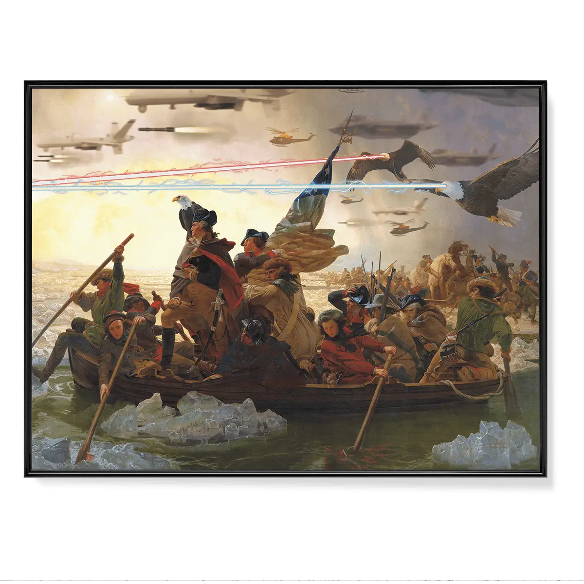 Historic Artwork with Modern Elements Illustration