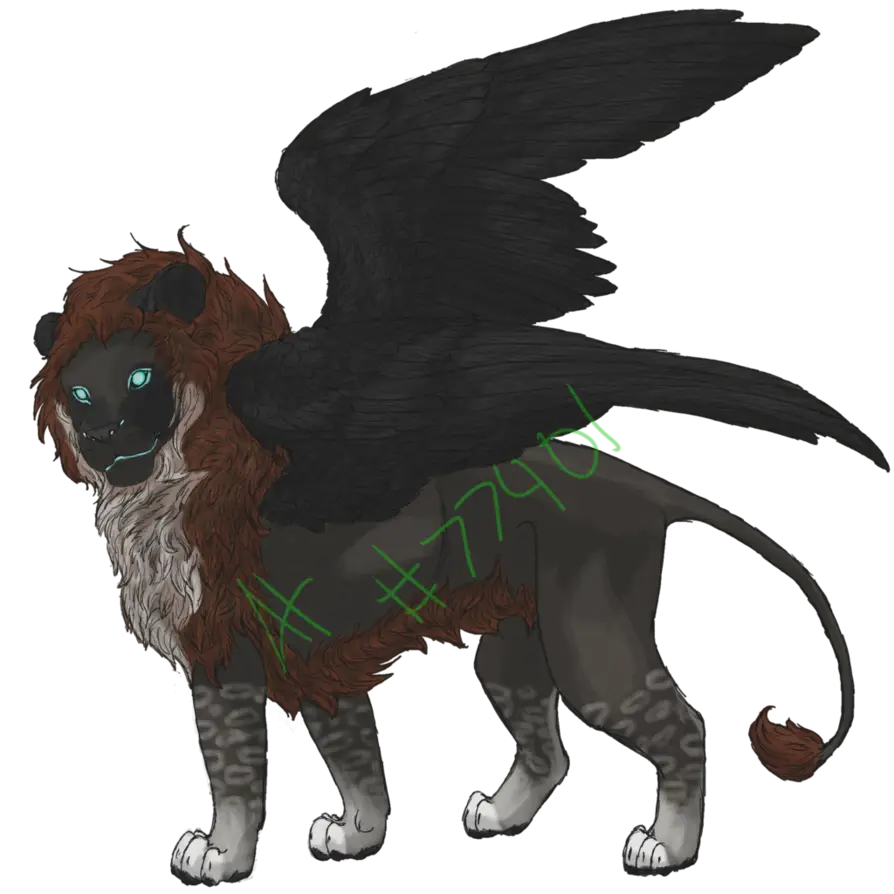 Mythical Winged Lion Fantasy Artwork