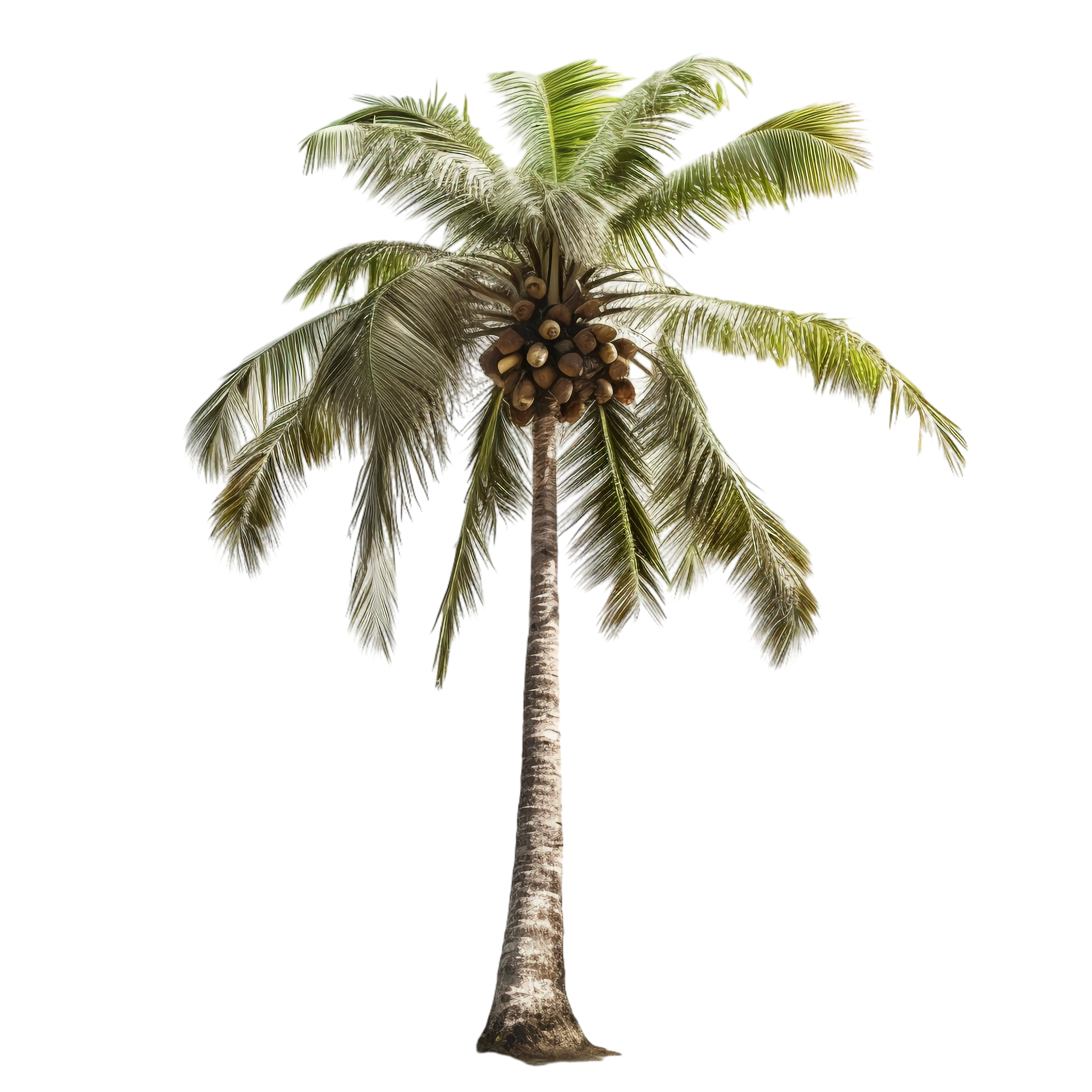 Realistic Coconut Palm Tree Illustration