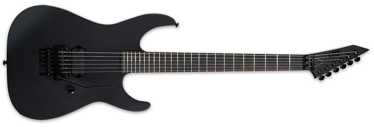 Black Electric Guitar with Strings