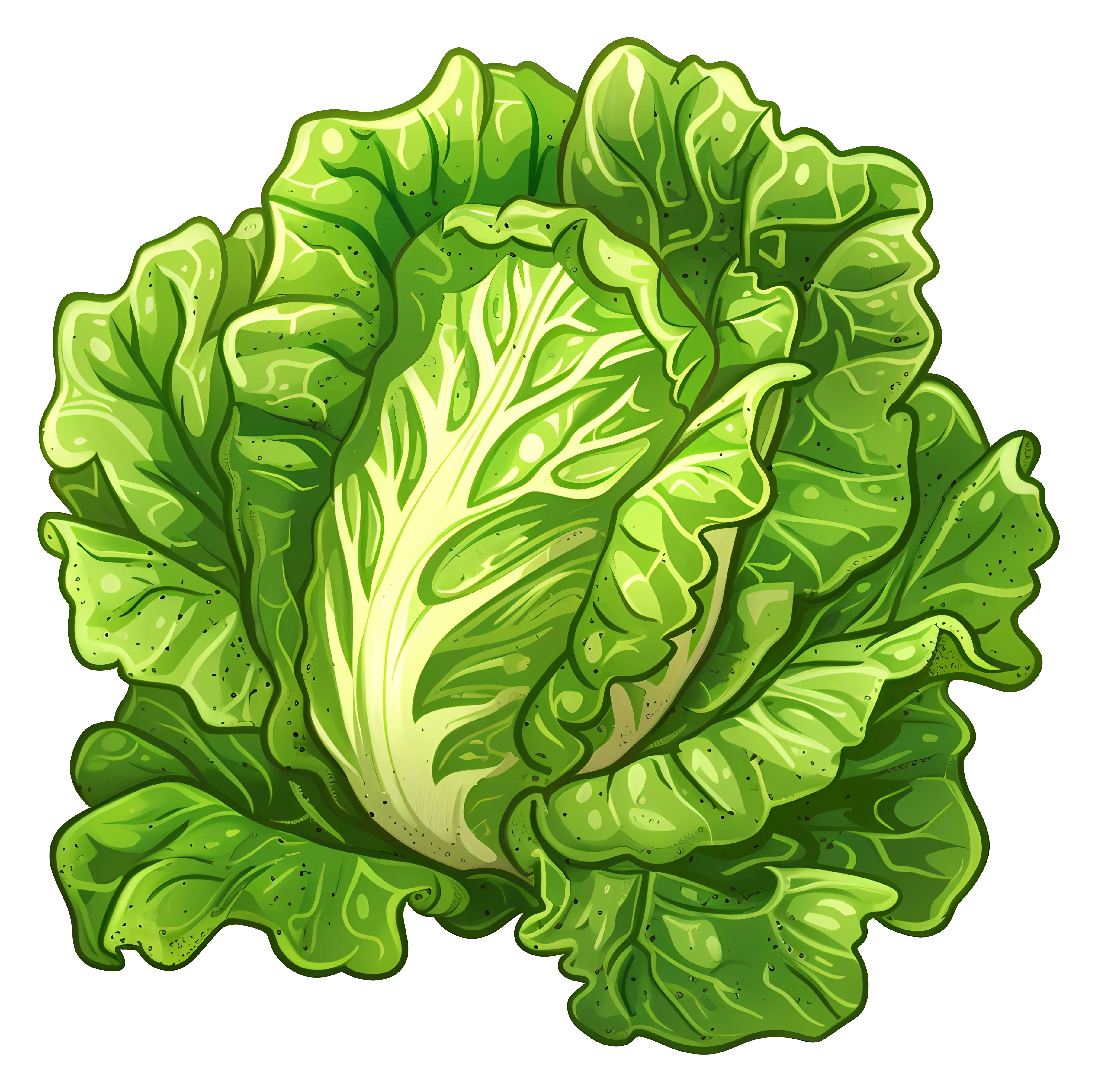 Green Cabbage Illustration for Food and Gardening Concepts