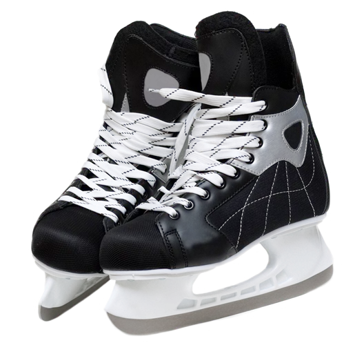 Black and Silver Ice Skates