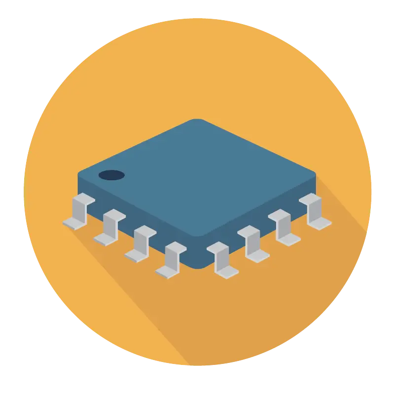 Flat Design of a Microchip