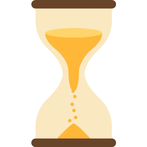 Yellow Sand Filled Hourglass