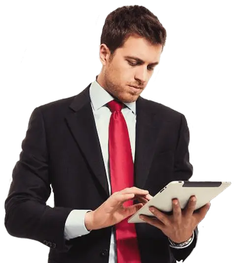 Businessman Using Tablet