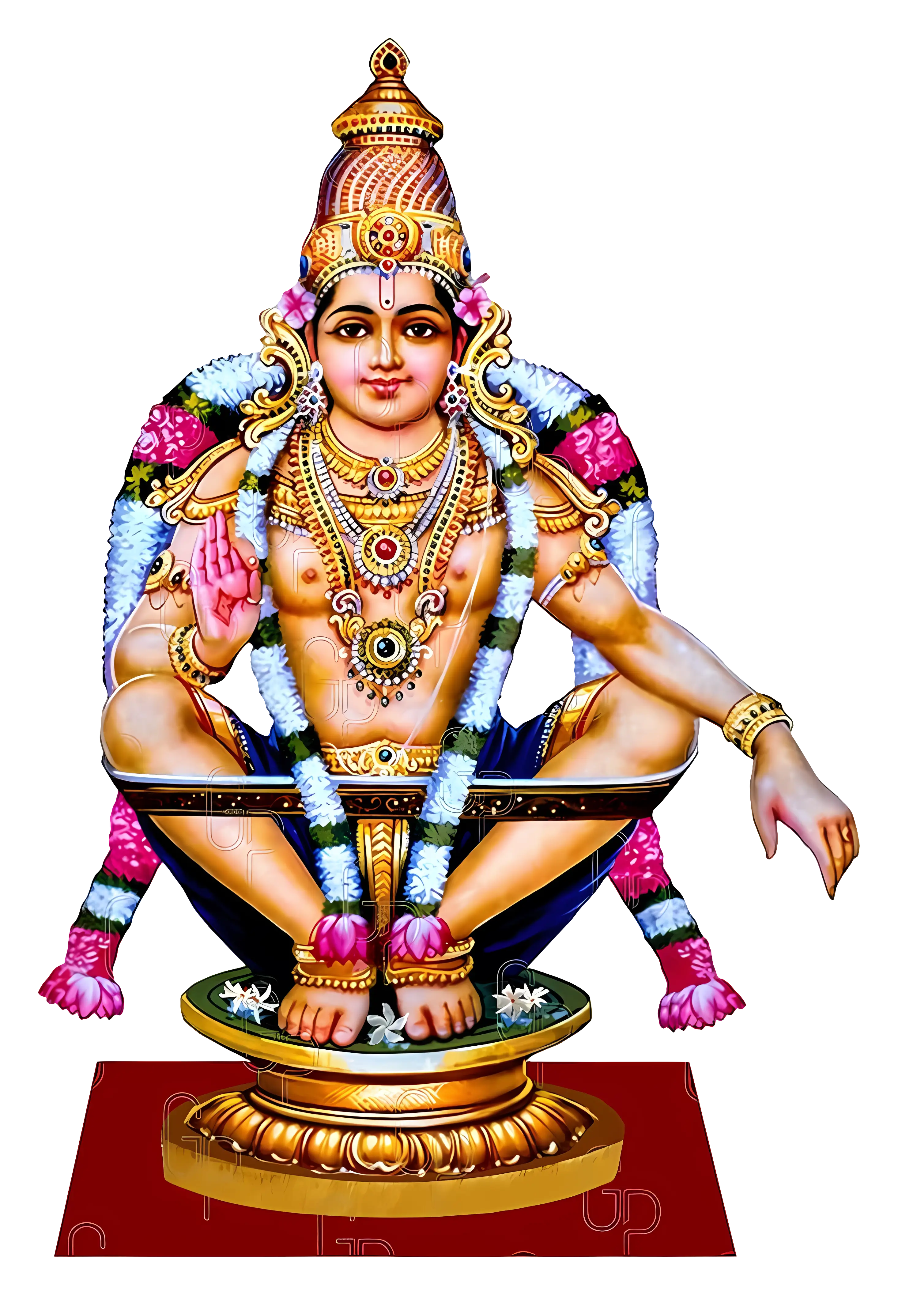 Lord Ayyappa Statue with Ornaments