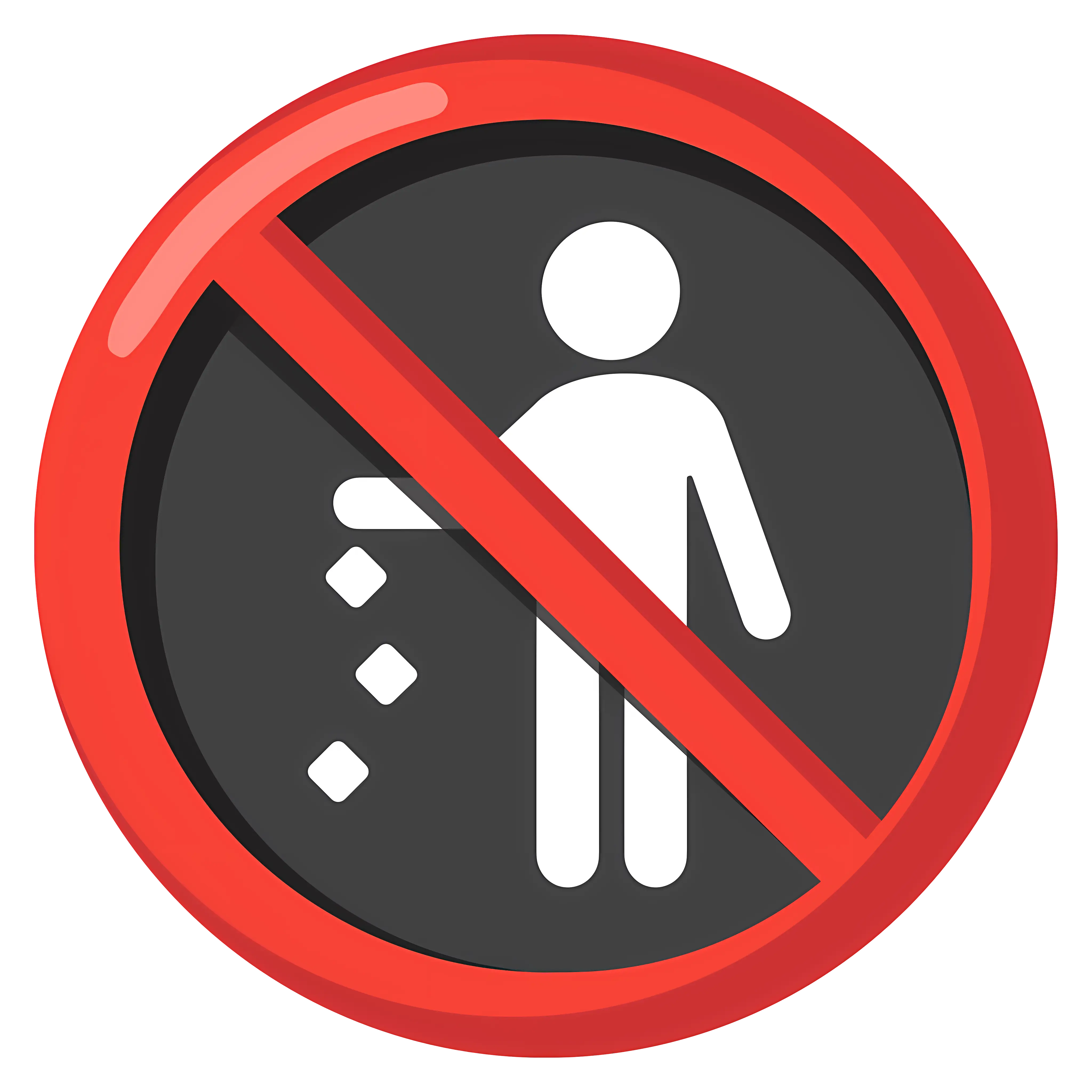 No Littering Prohibition Sign