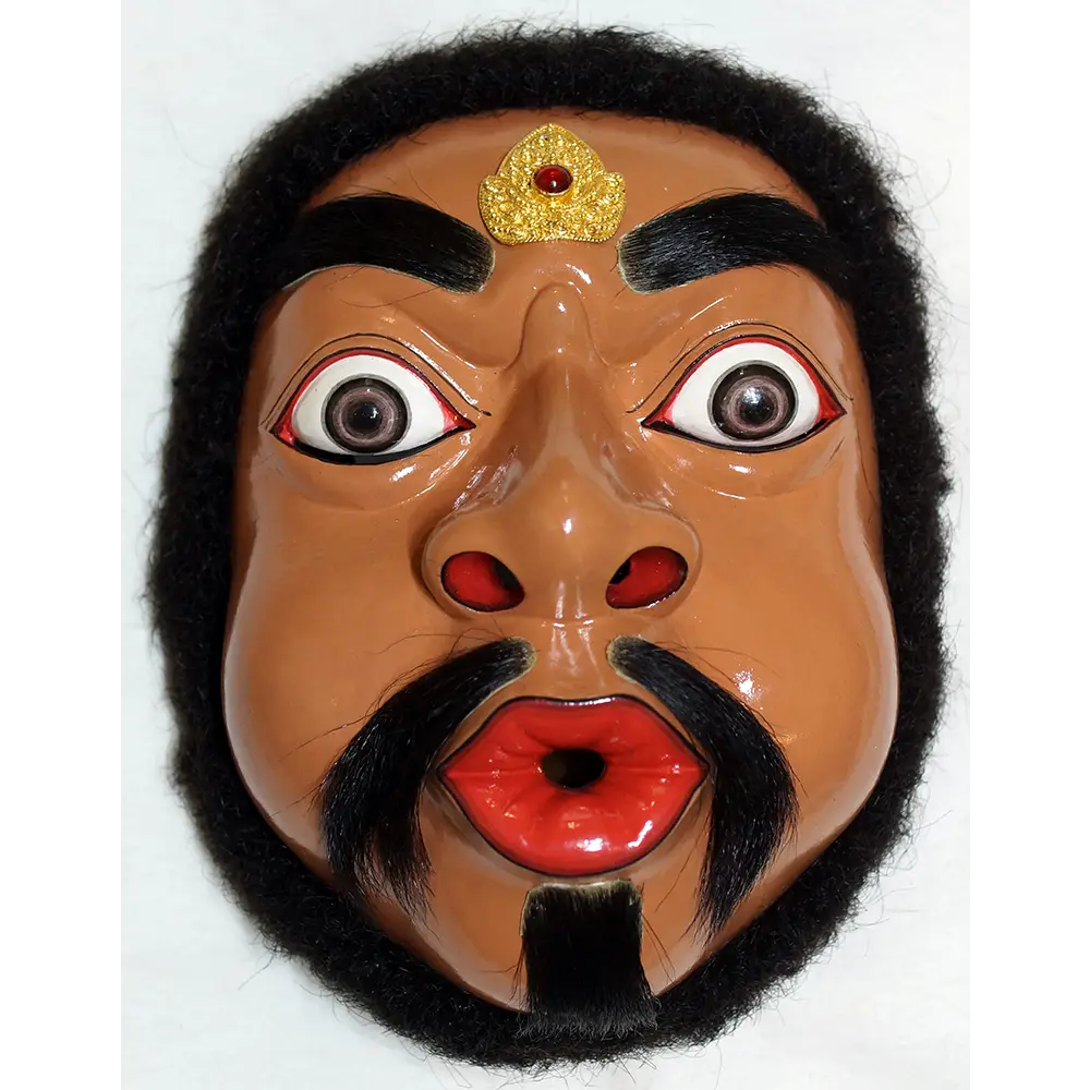 Traditional Cultural Mask with Mustache
