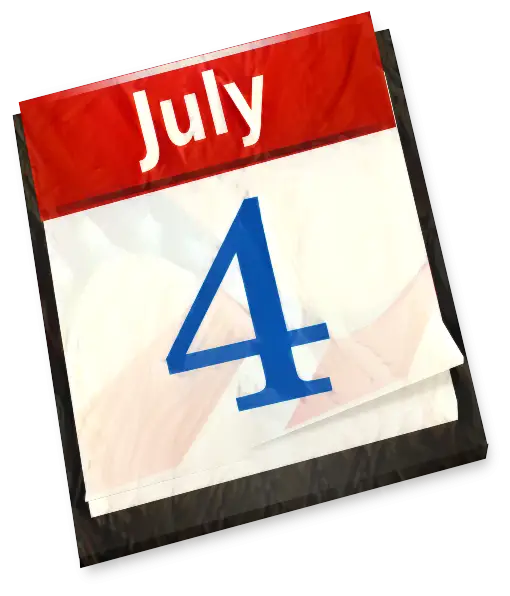 July 4th Calendar for Independence Day