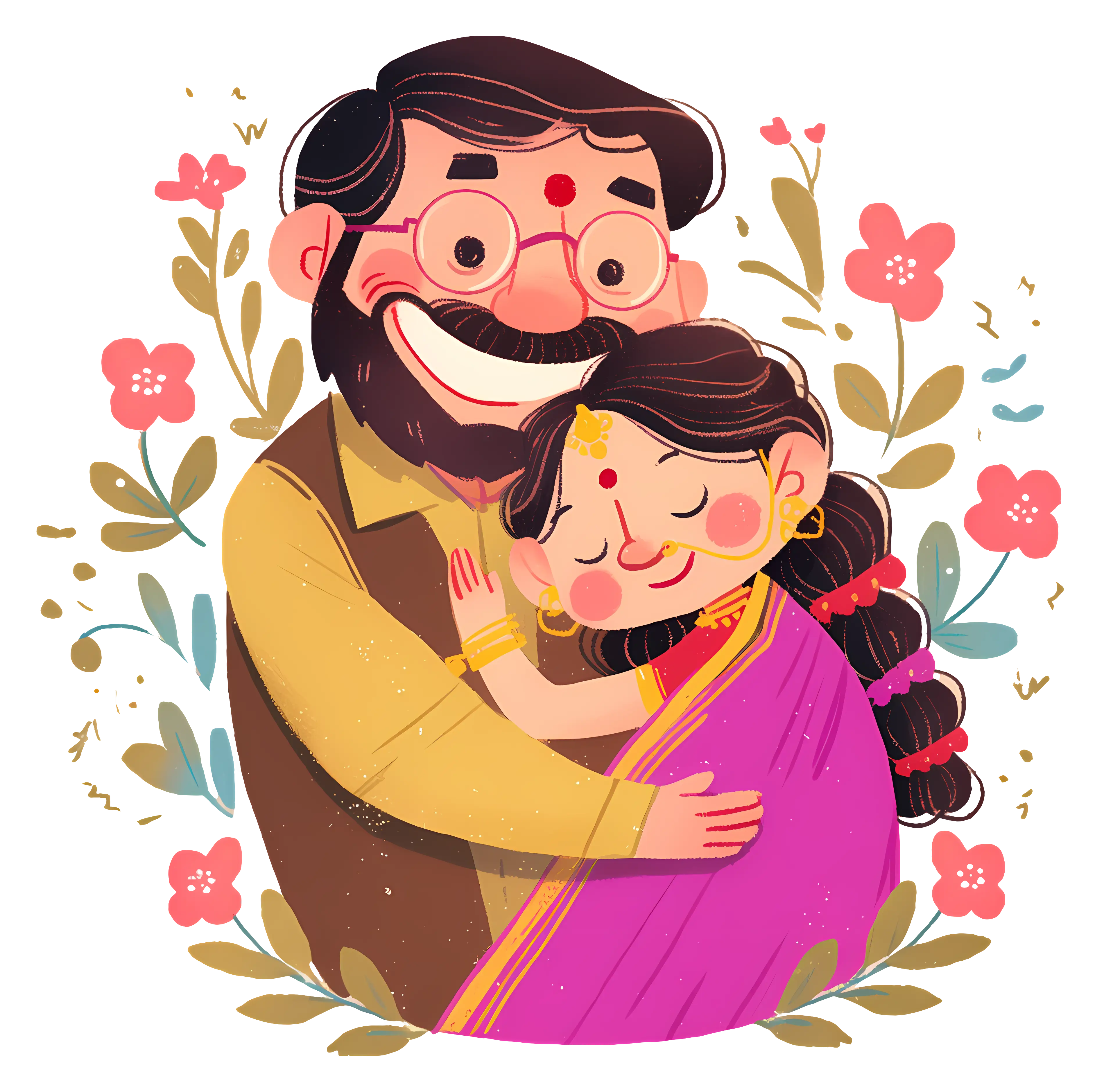 Father and Daughter Embracing